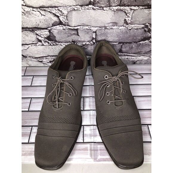 Mark Nason Dress Knit Oxford Gray Taupe Comfort Casual Walk Shoes Women Sz 12M - Picture 1 of 16